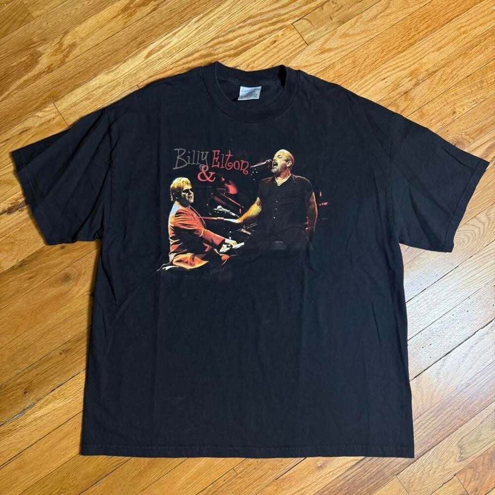Vintage 2003 Billy Joel and Elton John Face 2 Face Tour T-Shirt XL